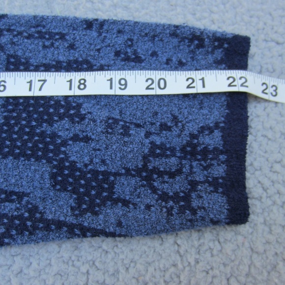 J Jill Pure Jill Cardigan Women's S  Long Blue Knit Patchwork Snap Front Pockets - Picture 15 of 16